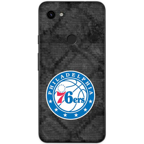 NBA Philadelphia 76ers Black Rust Google Pixel 3a XL Skin